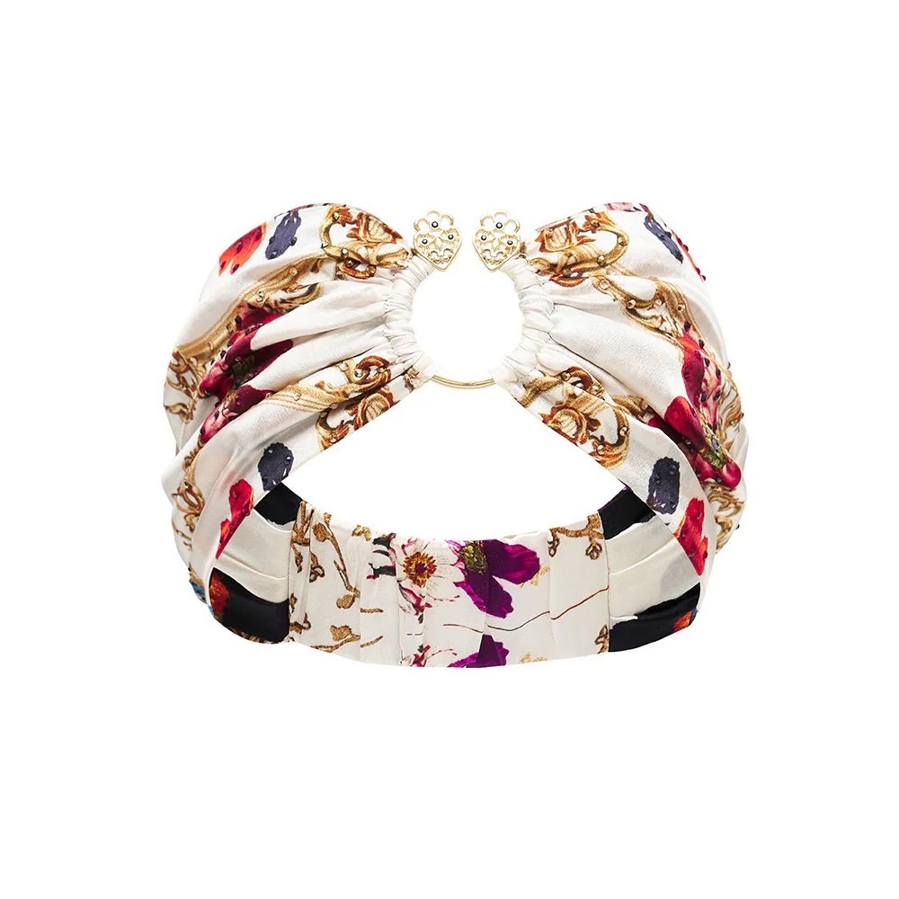 Camilla Anthropologie “Fairy Godmother” white floral ring boho hippie headband